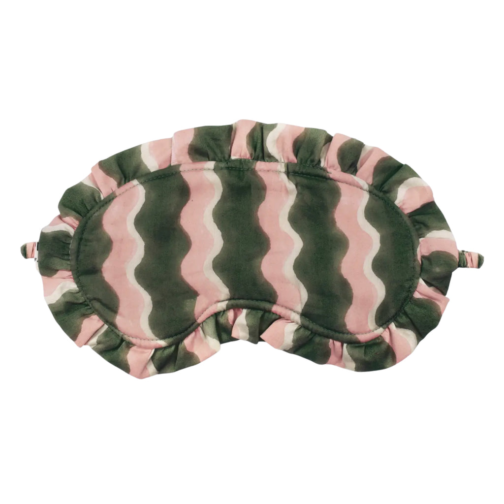 Organic Cotton Whirly Fern Frill Eye Mask - Jo And Co Organic Cotton Whirly Fern Frill Eye Mask - YONDER