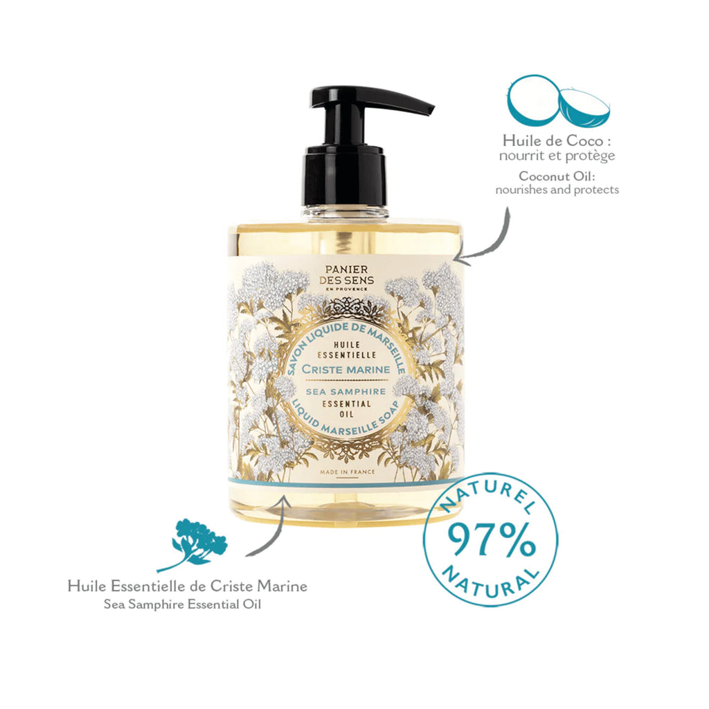 Panier Des Sens Sea Samphire Marseille Liquid Soap 500ml - Jo And Co Panier Des Sens Sea Samphire Marseille Liquid Soap 500ml - Panier Des Sens
