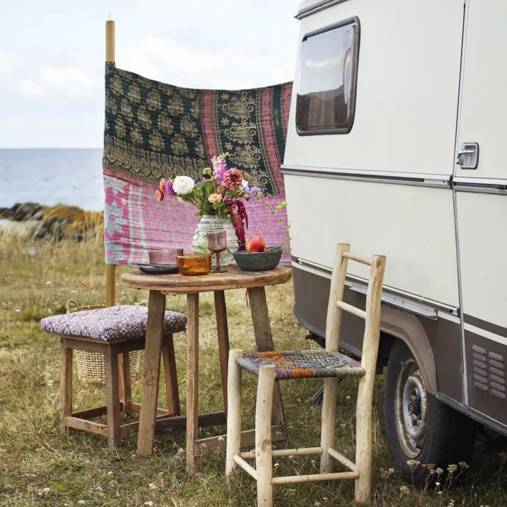 Purple glass bowl with a textured surface and bubbles.
Purple Coloured Glass Bowl - Jo And Co Purple Coloured Glass Bowl