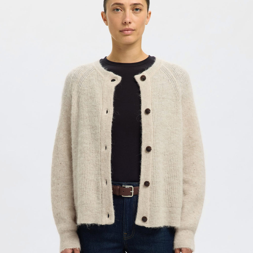 Selected Femme Birch Lulu Cardigan - Jo And Co Selected Femme Birch Lulu Cardigan - Selected Femme