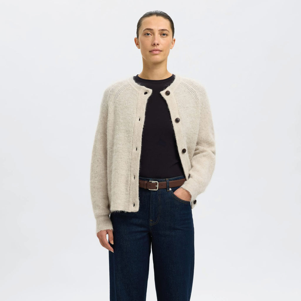 Selected Femme Birch Lulu Cardigan - Jo And Co Selected Femme Birch Lulu Cardigan - Selected Femme