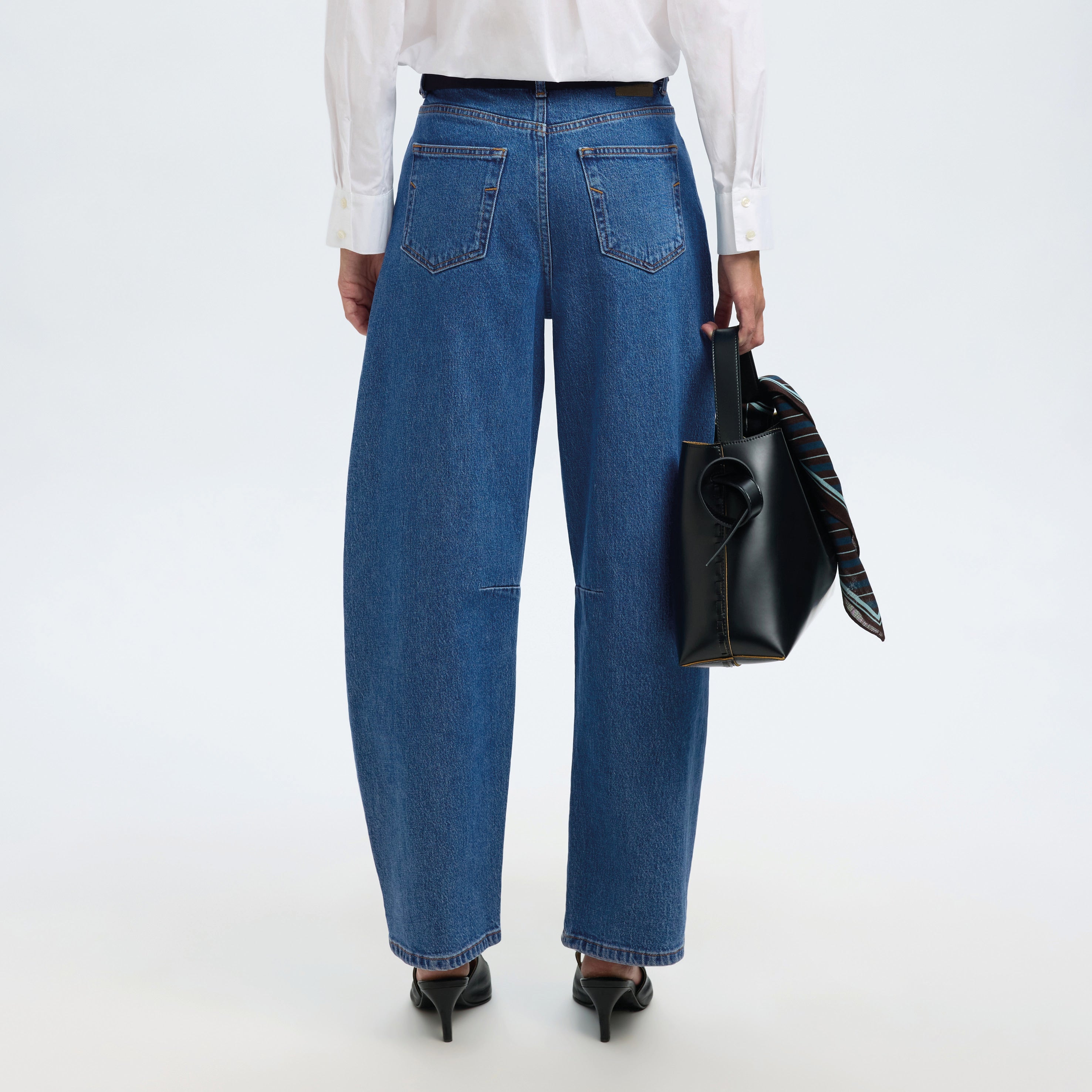Zwarte SELECTED WOMEN Wide jeans SLFWIDE BEA-KORI MW JEANS Zwarte SELECTED WOMEN Wide jeans SLFWIDE BEA-KORI MW JEANS