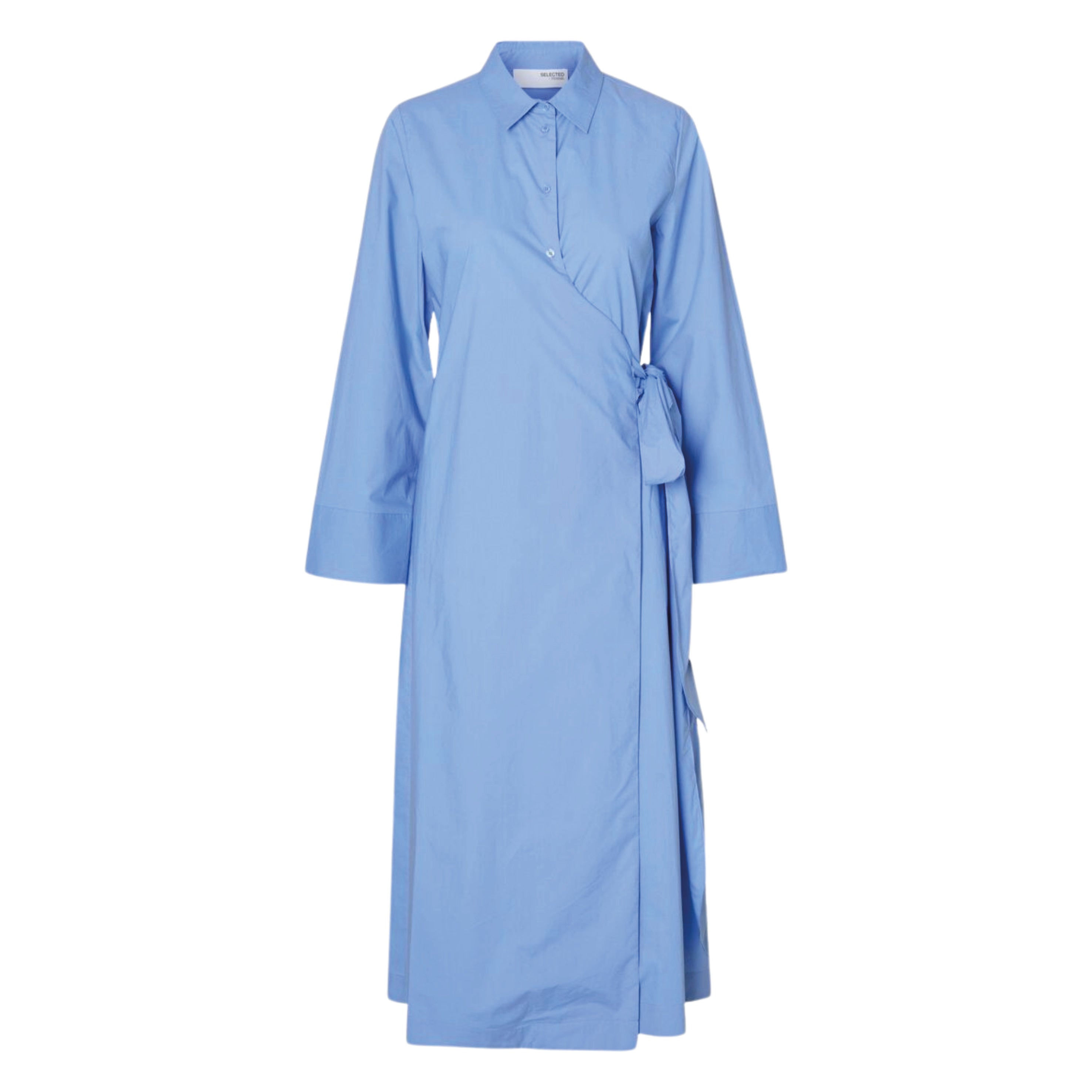 Selected Femme Cornflower Blue Aviana Wrap Dress