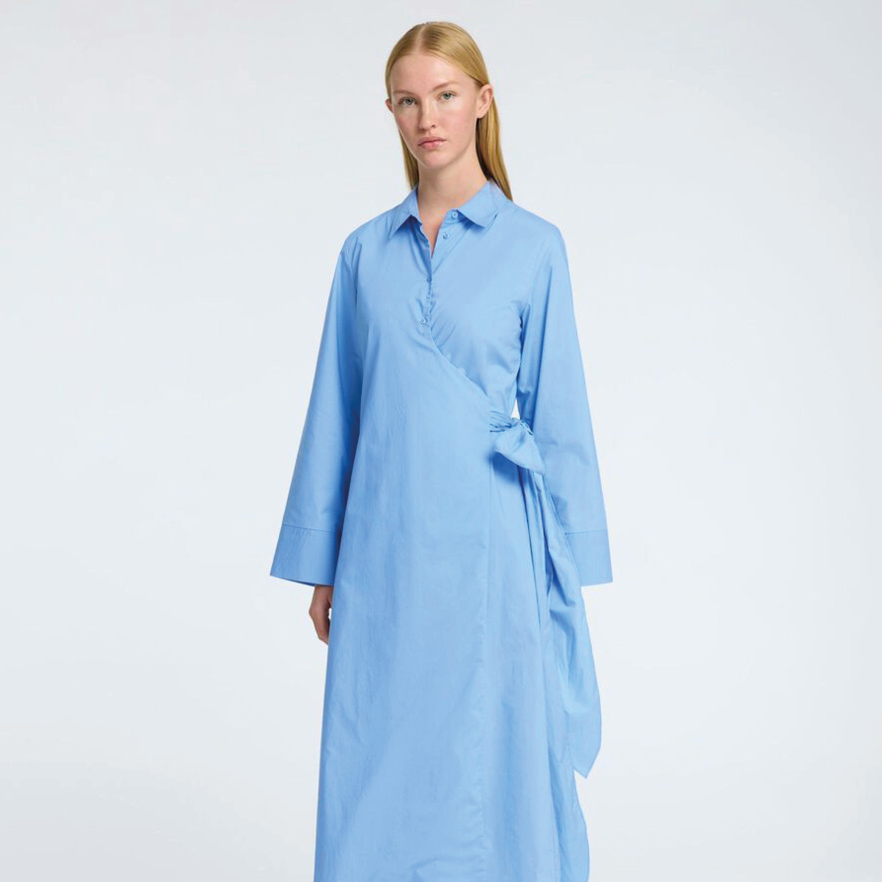 Selected Femme Cornflower Blue Aviana Wrap Dress