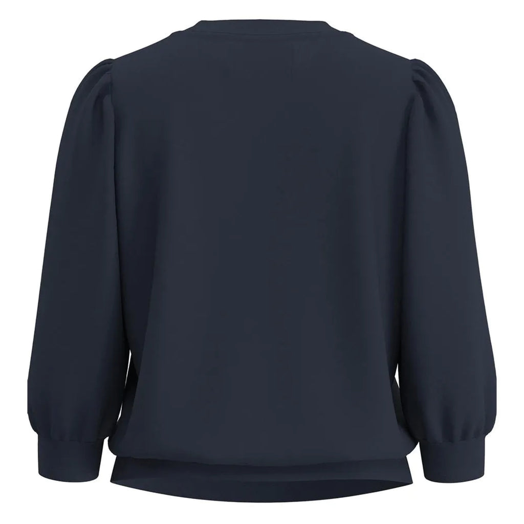 Navy blue sweater with puff sleeves.
Selected Femme Tenny Dark Sapphire Puff Sleeve Sweatshirt - Jo And Co Selected Femme Tenny Dark Sapphire Puff Sleeve Sweatshirt - Selected Femme