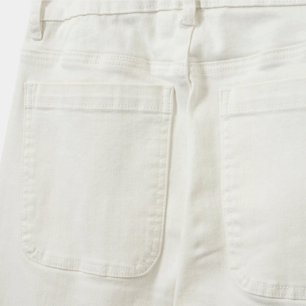Sofie Schnoor off white mid-waist stretch jeans with back pockets and front seam detail