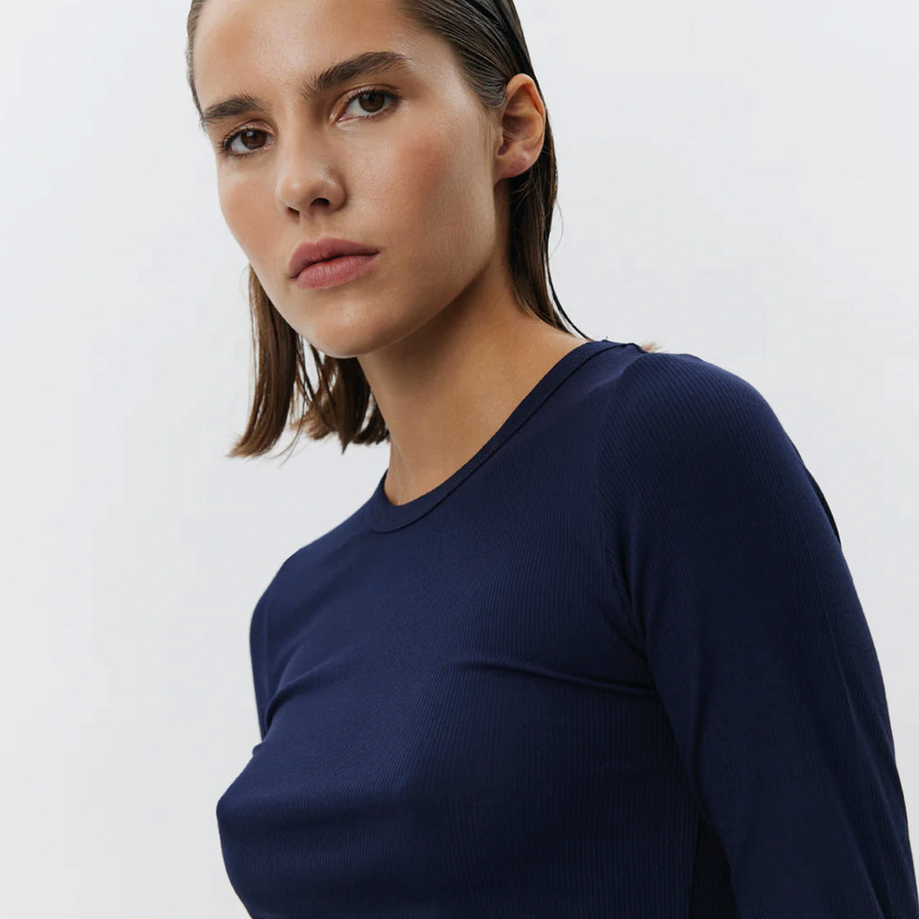 Slim-fit navy long sleeved top with round neckline.
Sofie Schnoor Navy Petricia Long Sleeve Top - Jo And Co Sofie Schnoor Navy Petricia Long Sleeve Top - Sofie Schnoor