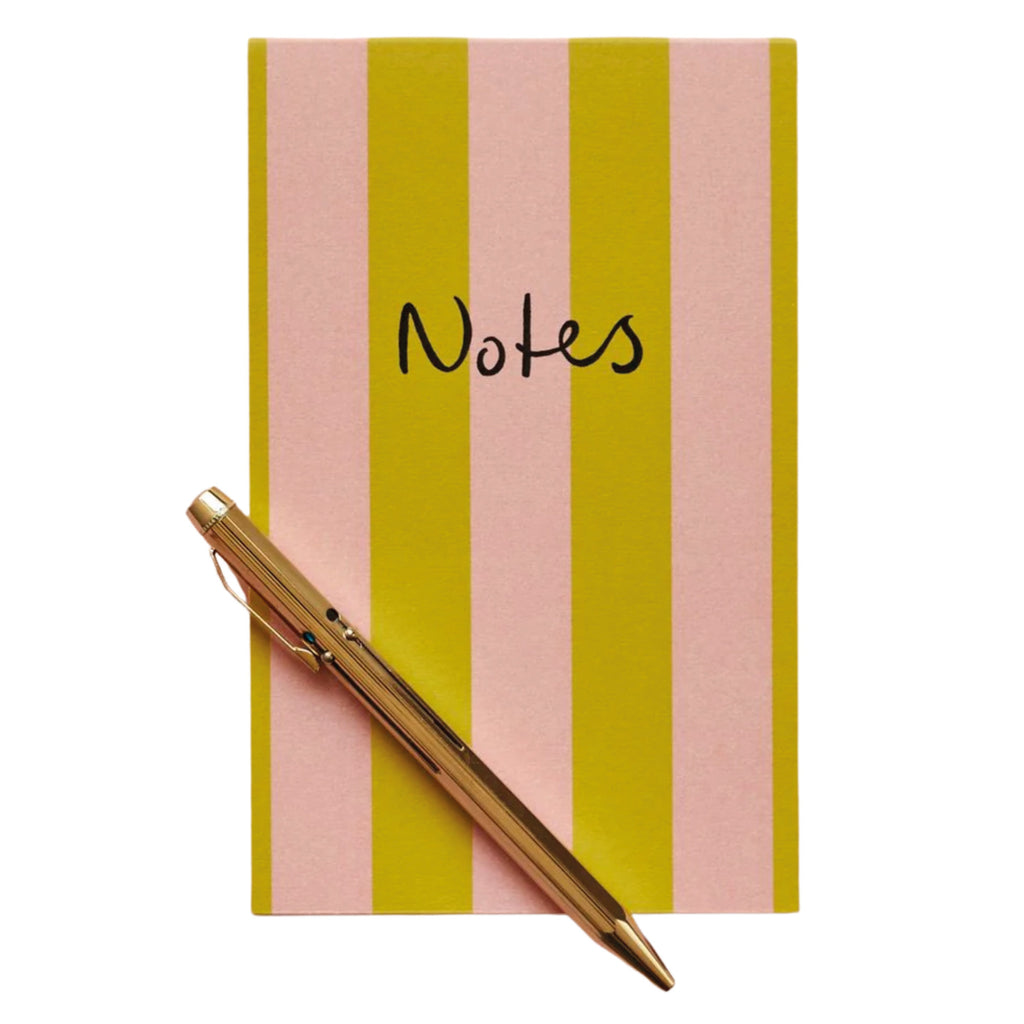 Stripe Green and Pink Notepad - Jo And Co Stripe Green and Pink Notepad