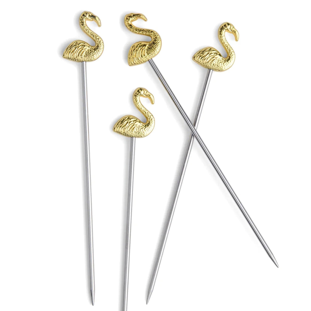 Set of 4 flamingo cocktail picks.
Lily Flamingo Cocktail Picks - Jo And Co Lily Flamingo Cocktail Picks - Designworks Ink