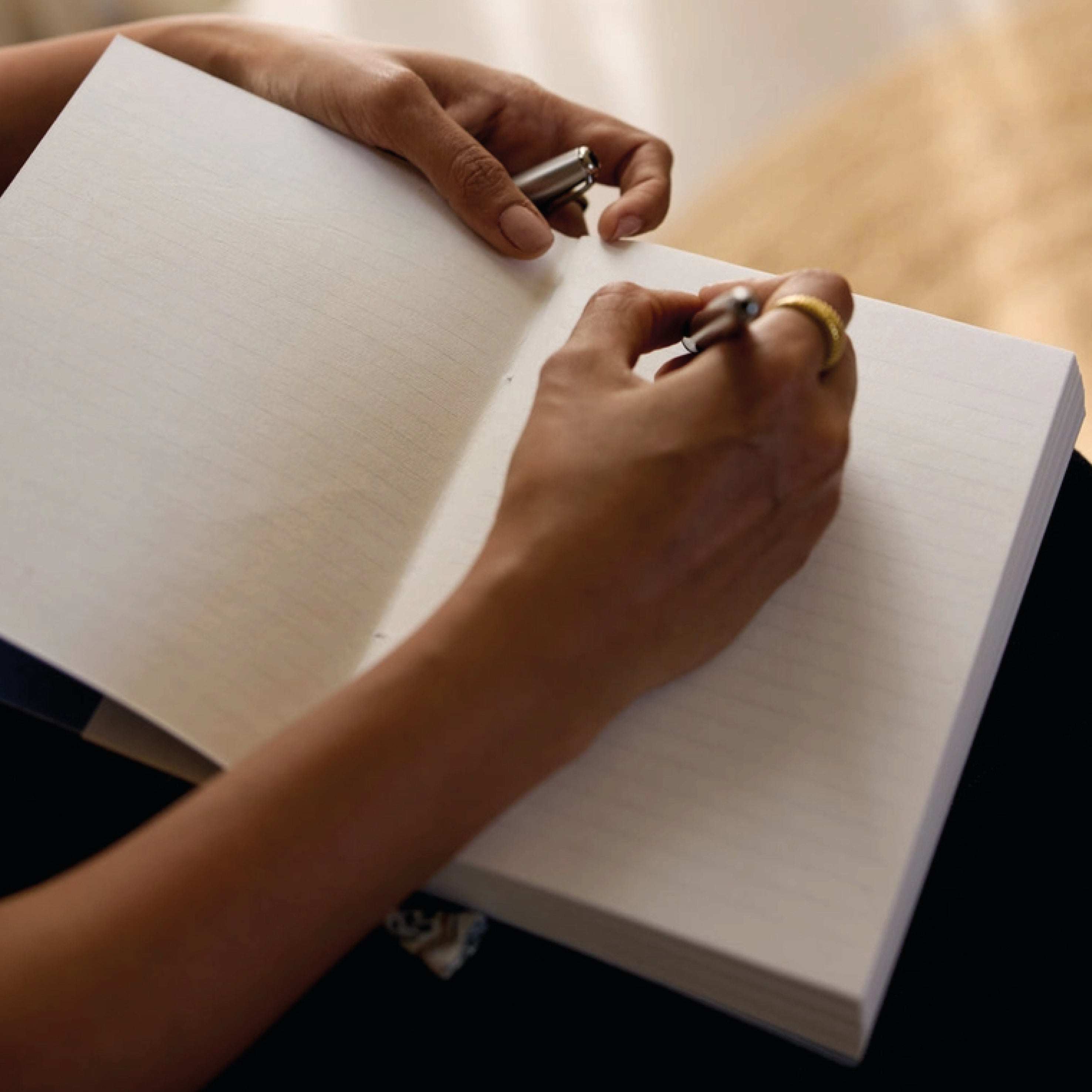 Trellis Indigo Block Printed Ruled Notebook Paper Mirchi – Jo & Co Home