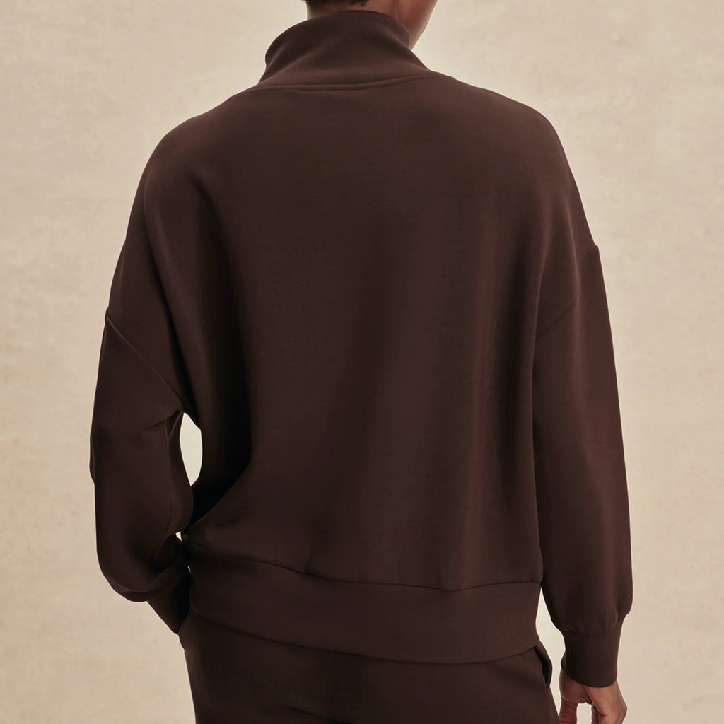 Varley Coffee Bean Hawley Half Zip Sweat - Jo And Co Varley Coffee Bean Hawley Half Zip Sweat - Varley