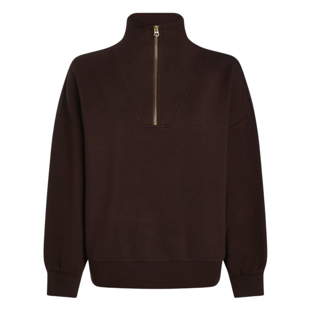 Varley Coffee Bean Hawley Half Zip Sweat - Jo And Co Varley Coffee Bean Hawley Half Zip Sweat - Varley