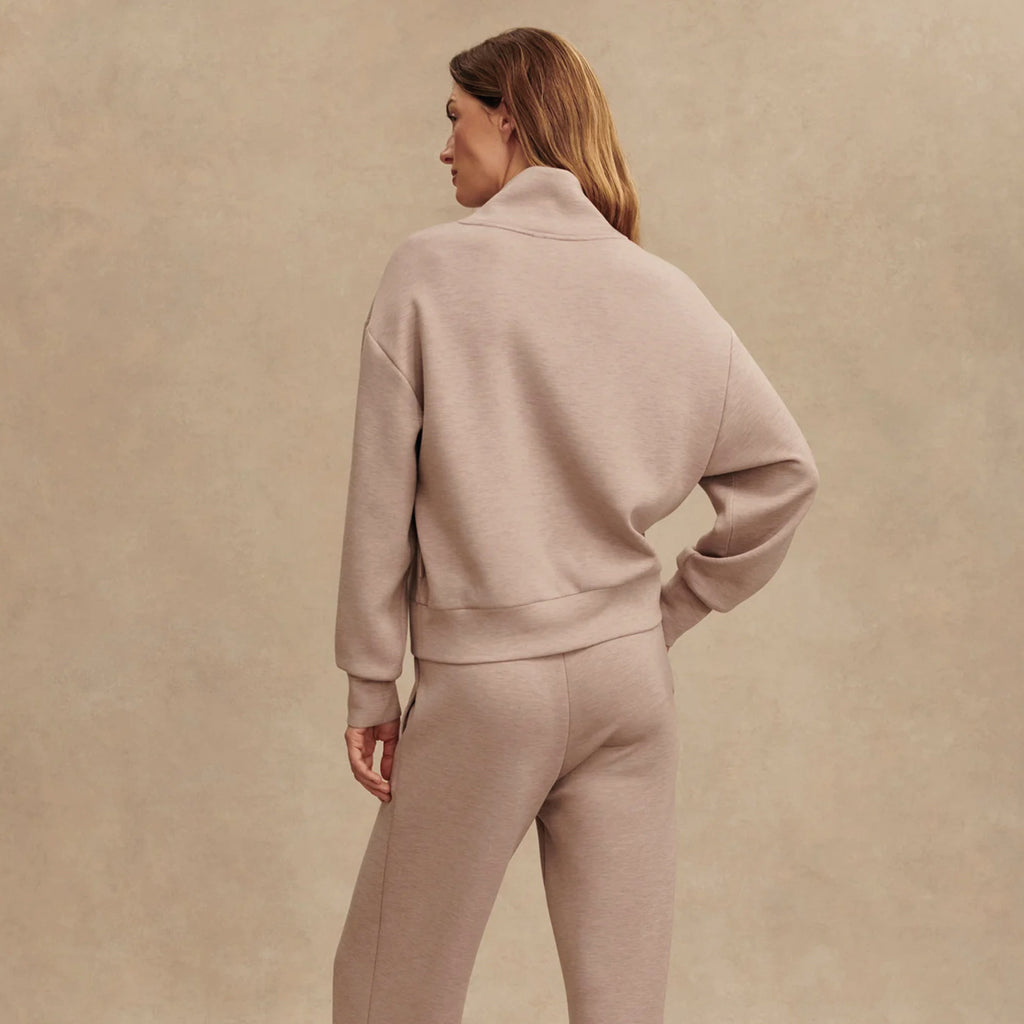 Varley Taupe Marl Davidson Sweat - Jo And Co Varley Taupe Marl Davidson Sweat - Varley