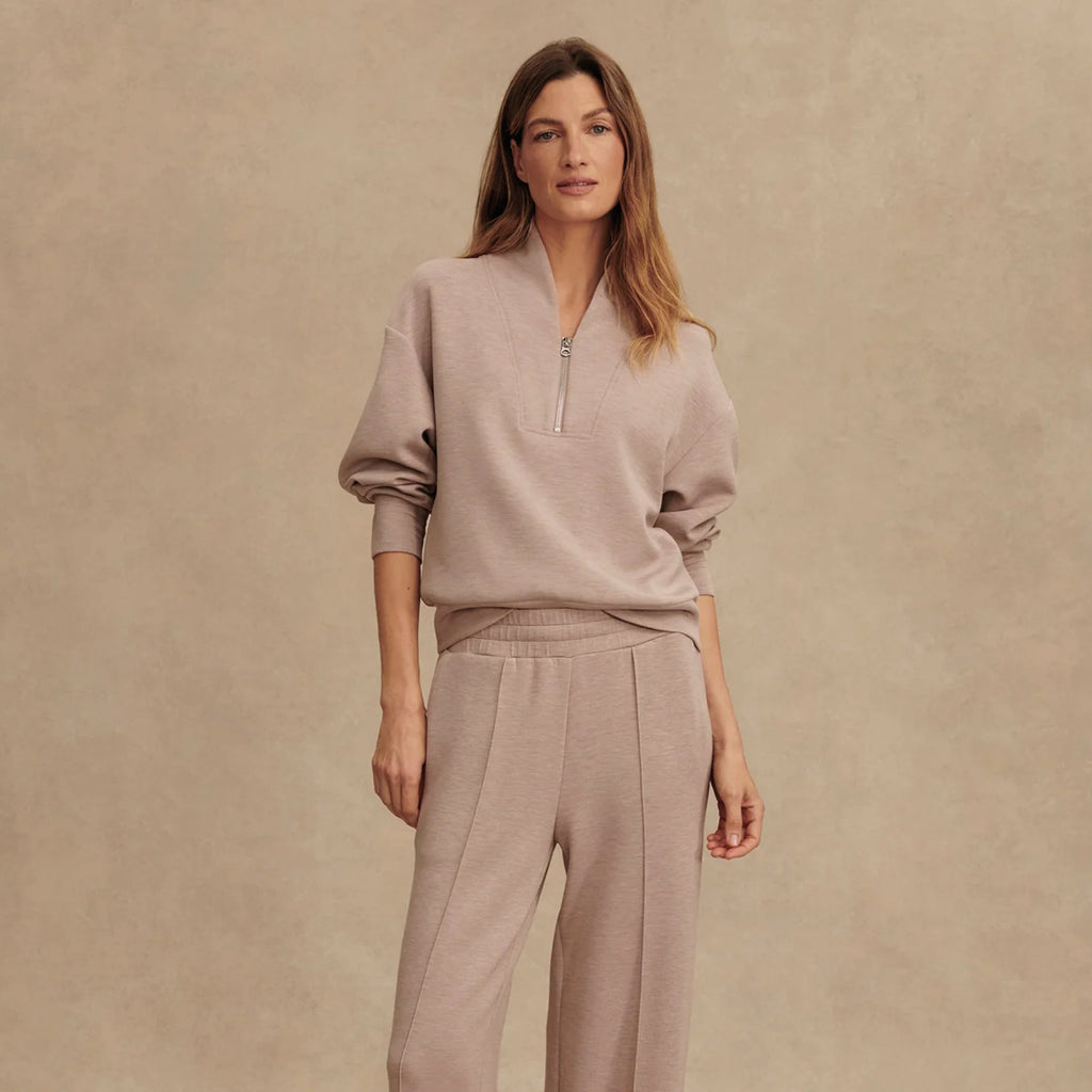 Varley Taupe Marl Davidson Sweat - Jo And Co Varley Taupe Marl Davidson Sweat - Varley