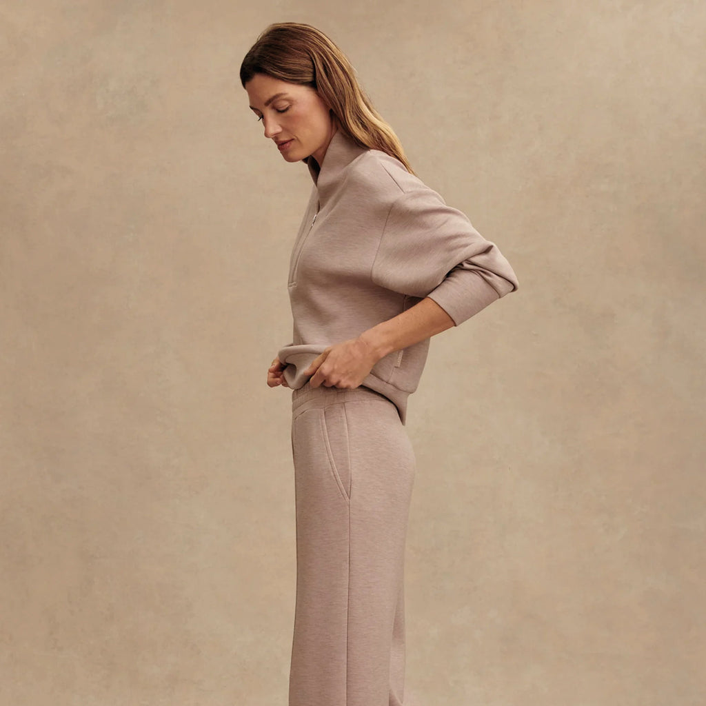 Varley Taupe Marl Wide Leg Pants - Jo And Co Varley Taupe Marl Wide Leg Pants - Varley