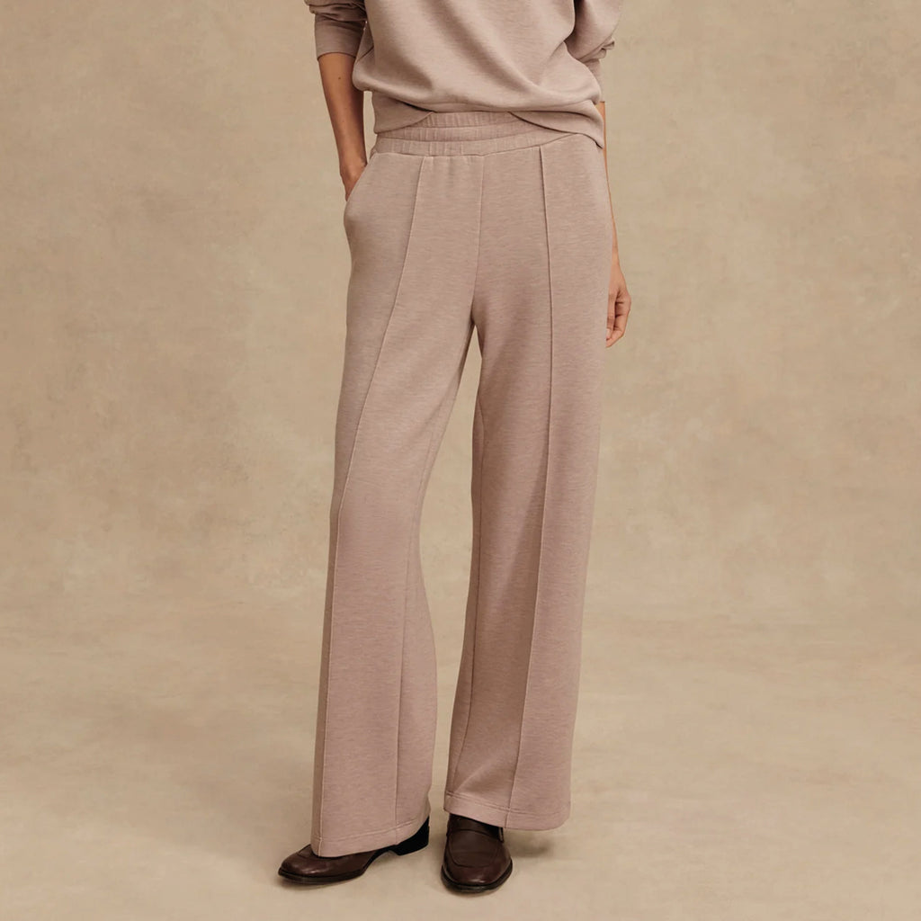 Varley Taupe Marl Wide Leg Pants - Jo And Co Varley Taupe Marl Wide Leg Pants - Varley