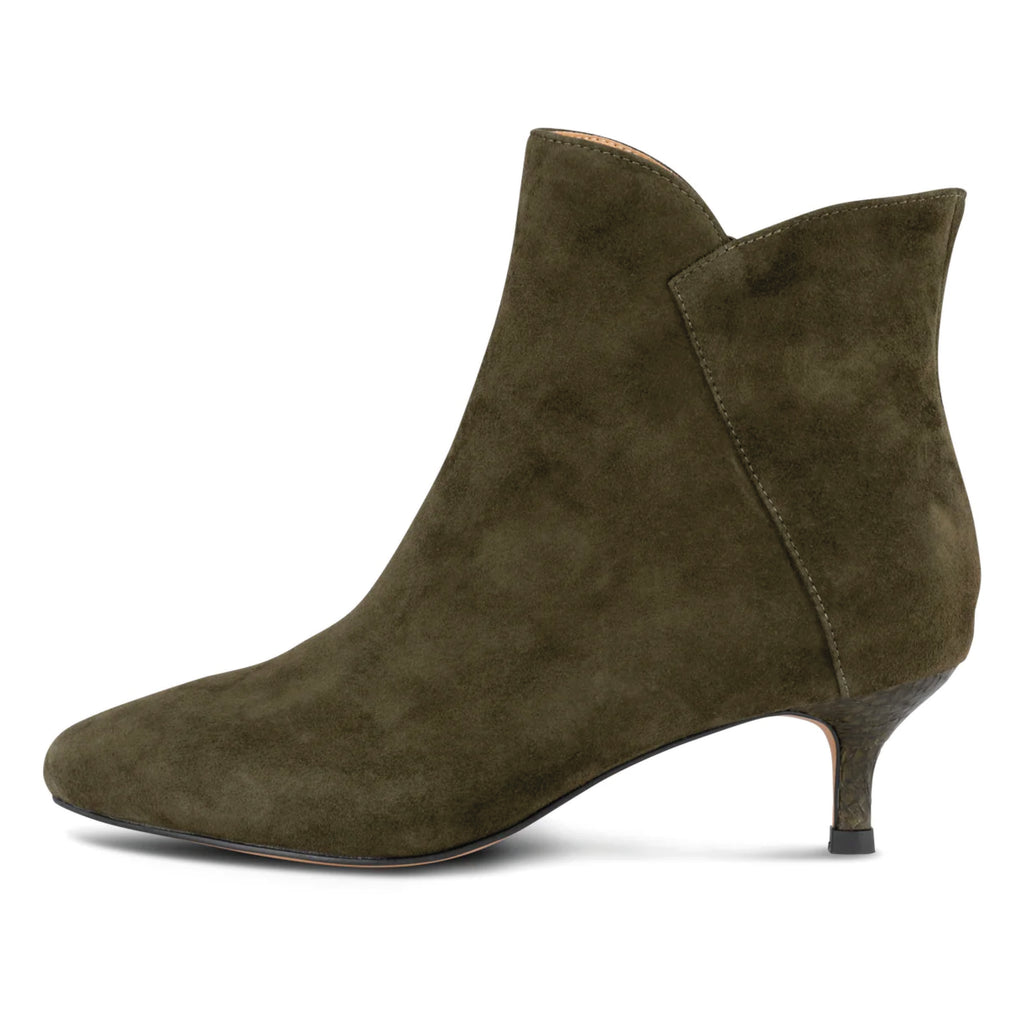 Khaki green suede ankle boot.
Woden Khaki Saga Zip Ankle Boot - Jo And Co Woden Khaki Saga Zip Ankle Boot - Woden