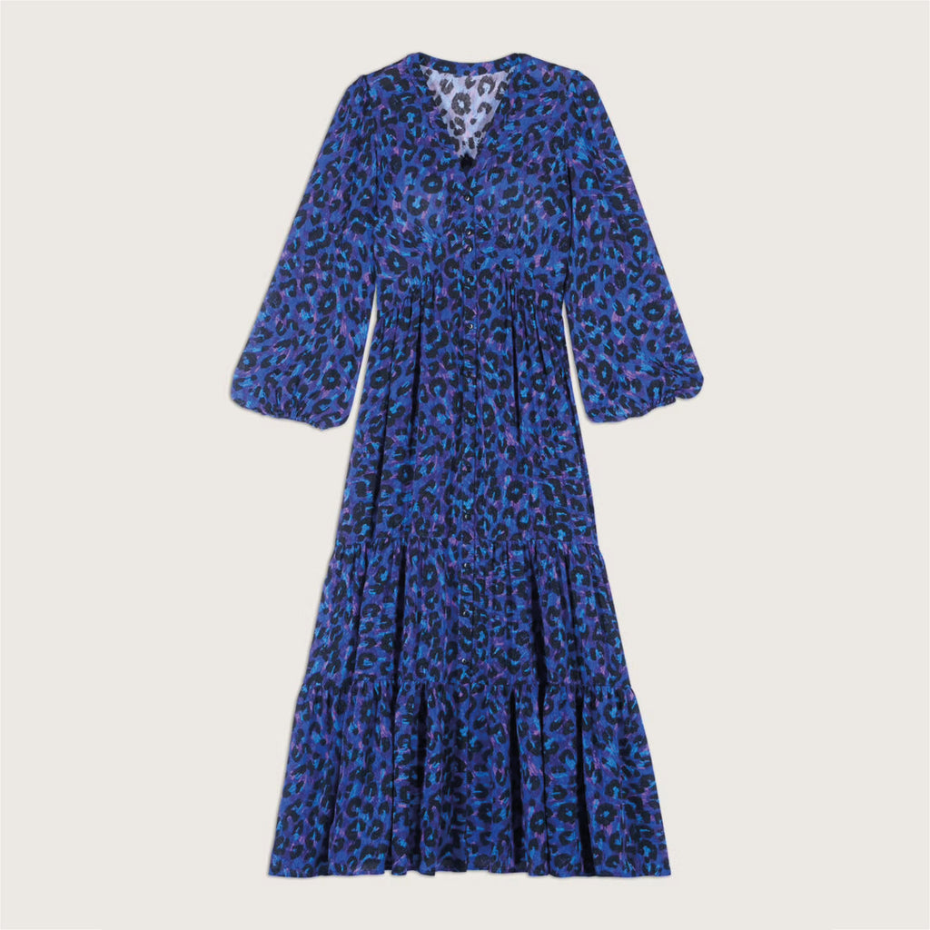 ba&sh Linette Blue Midaxi Dress - Jo & Co Homeba&sh Linette Blue Midaxi Dressba&sh
