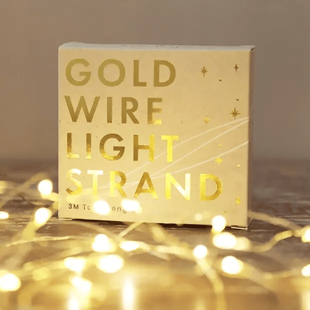 30 Battery Powered Led Gold Wire String Lights - Jo & Co Home30 Battery Powered Led Gold Wire String LightsLisa Angel