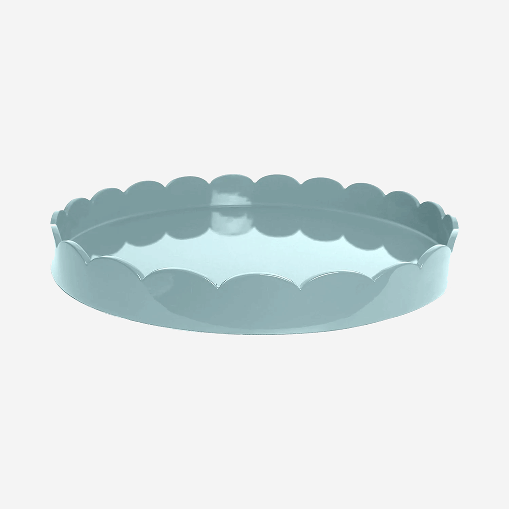 Addison Ross Pale Green Medium Round Lacquered Scalloped Tray - Jo & Co HomeAddison Ross Pale Green Medium Round Lacquered Scalloped TrayAddison Ross5024043195108