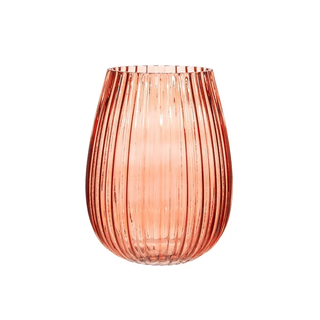 Amber Fluted Glass Vase - Jo & Co HomeAmber Fluted Glass VaseSass and Belle