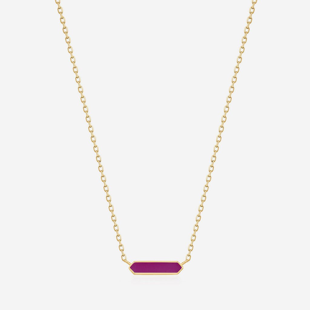 Ania Haie Berry Enamel Bar Gold Necklace - Jo & Co Home