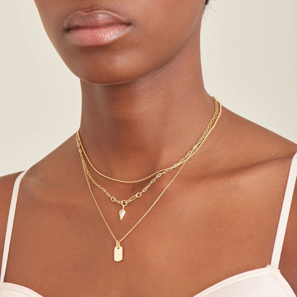 Ania Haie Gold Glam Tag Pendant Necklace - Jo & Co Home