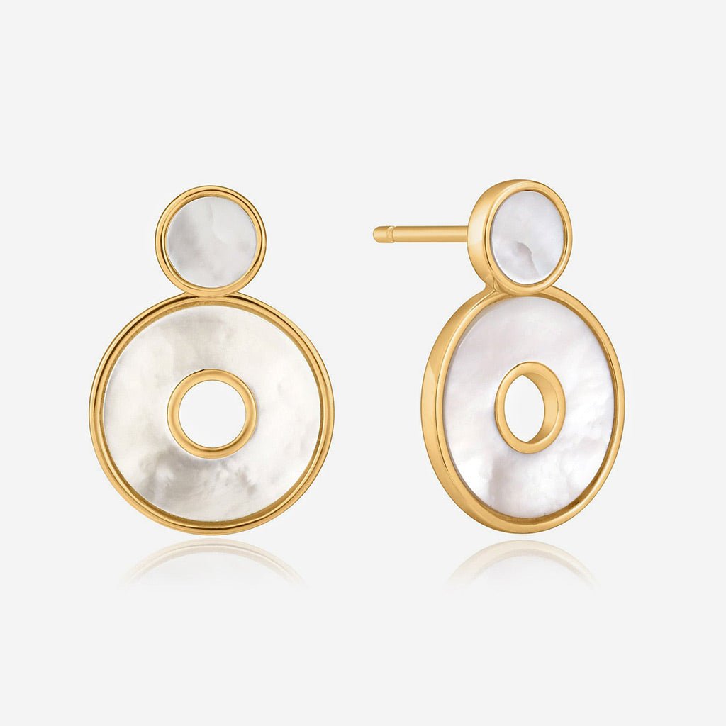 Ania Haie Gold Mother Of Pearl Disc Ear Jackets - Jo & Co Home