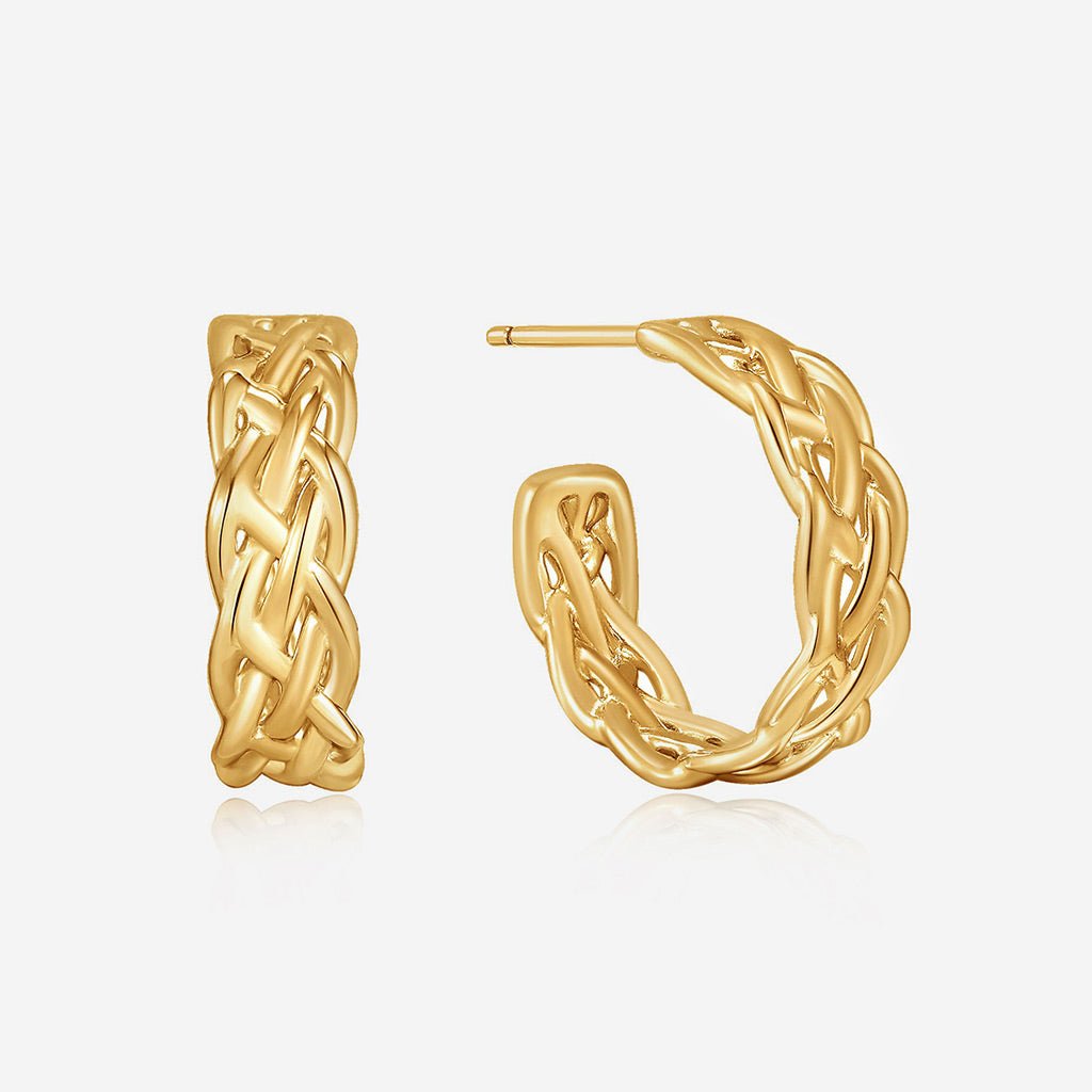 Ania Haie Gold Rope Chunky Hoop Earrings - Jo & Co Home