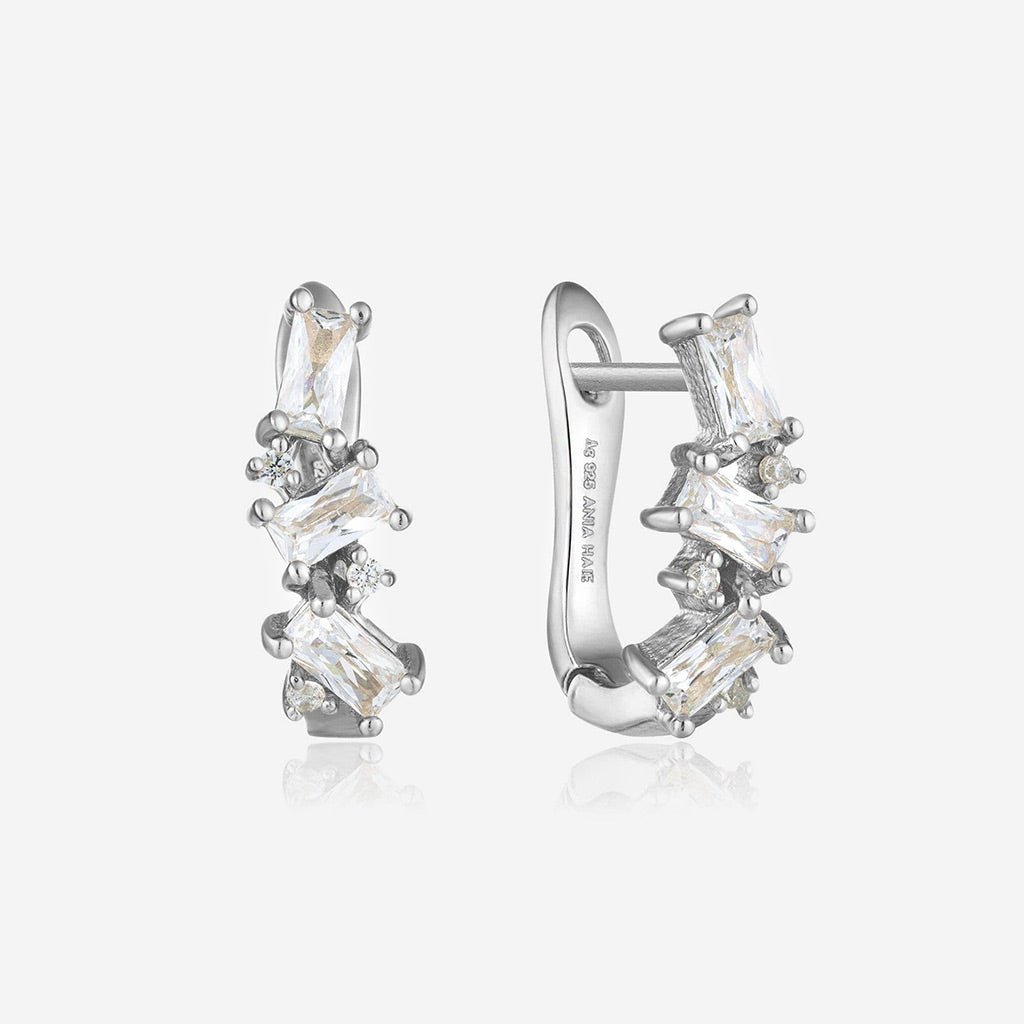 Ania Haie Silver Cluster Huggie Earrings - Jo & Co Home