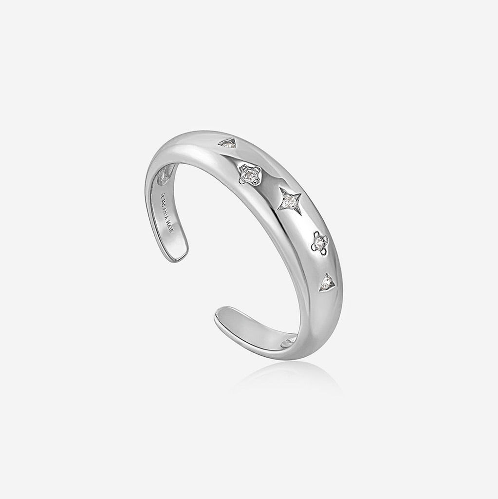 Ania Haie Silver Scattered Stars Adjustable Ring - Jo & Co Home