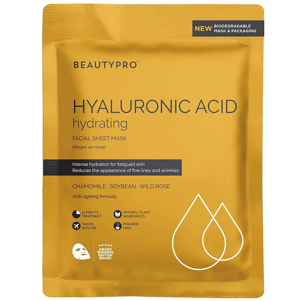BeautyPro Hyaluronic Acid Hydrating Sheet Mask - Jo & Co HomeBeautyPro Hyaluronic Acid Hydrating Sheet MaskBeautyPro