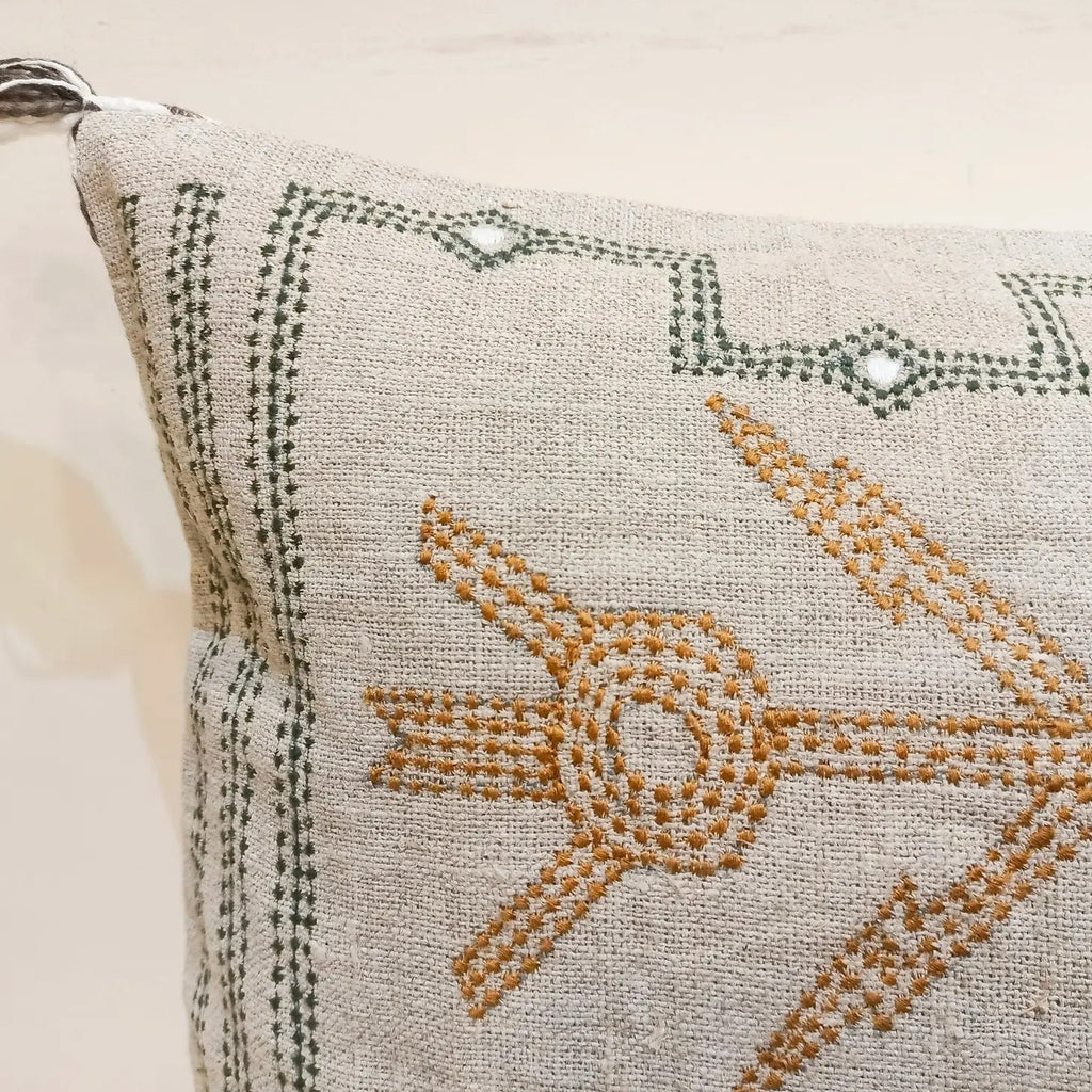 Cactus Silk Inspired Handmade Linen Cushion - Jo & Co Home