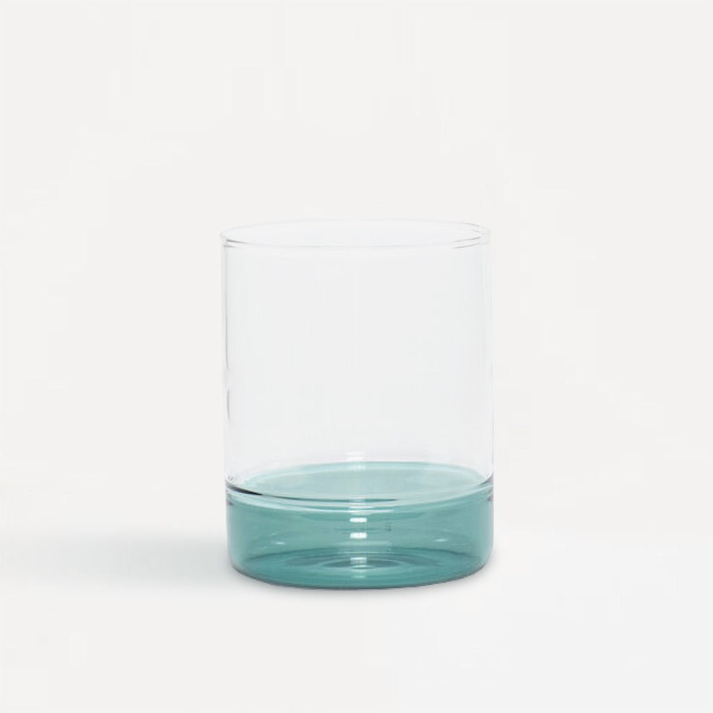 Clear Drinking Glass With Coloured Base - Jo & Co Home