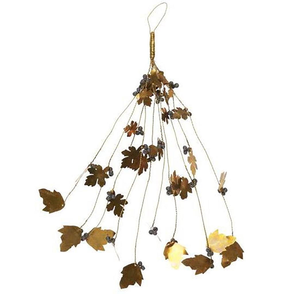 Dark Grey Hanging Brass Leaves - Jo & Co HomeDark Grey Hanging Brass LeavesIb Laursen5709898350123