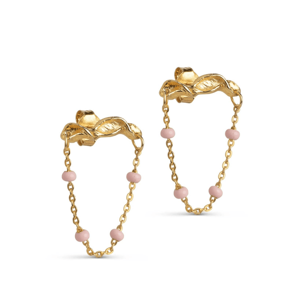 Enamel Copenhagen Light Pink Lola Refined Gold Stud Earrings - Jo & Co Home