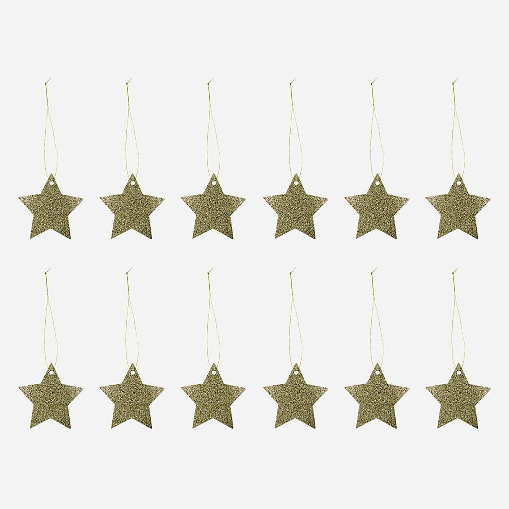 Gold Glitter Star Gift Tags 12 Pack - Jo & Co HomeGold Glitter Star Gift Tags 12 PackHouse Doctor5707644850330