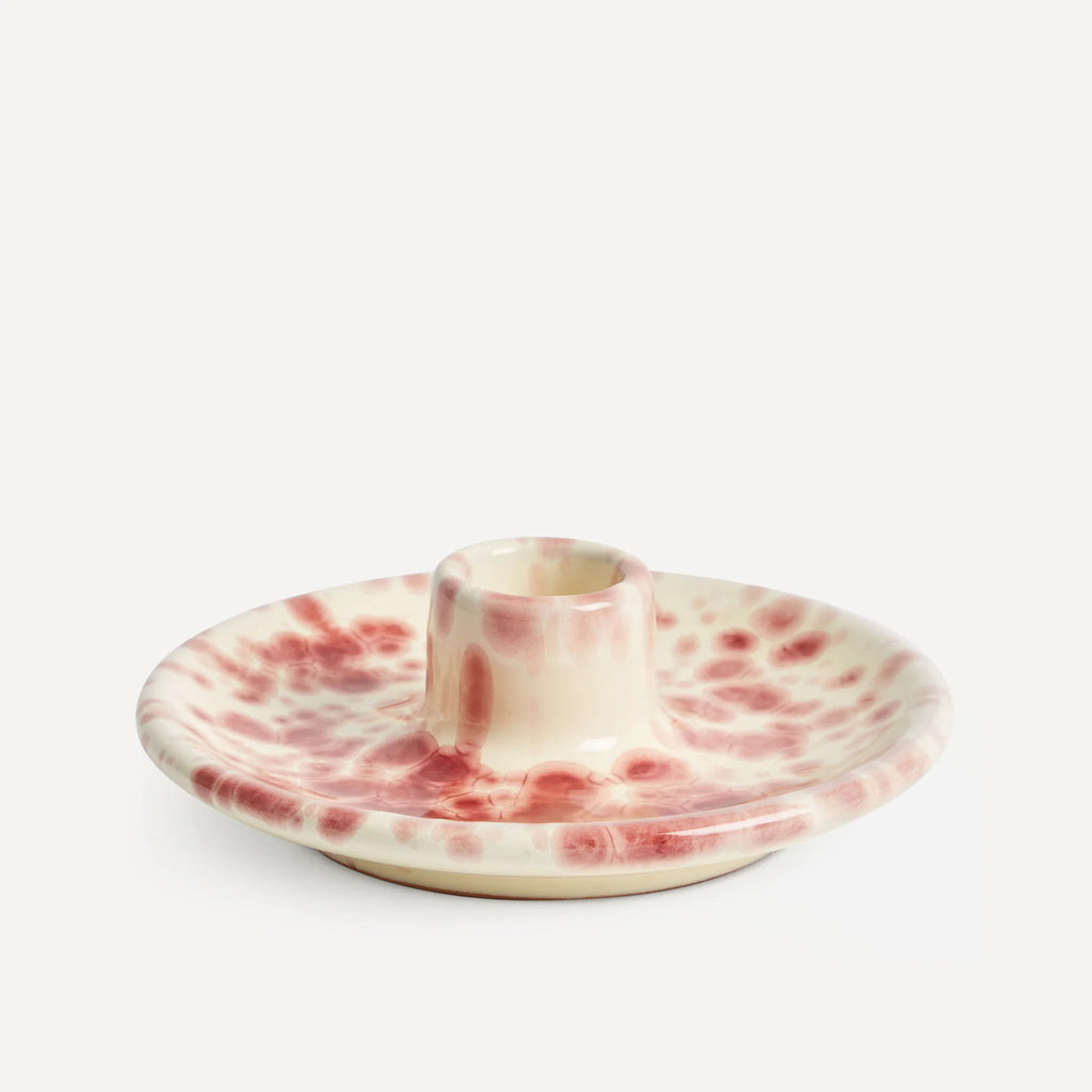 Hot Pottery Cranberry Candle Holder - Jo & Co Home