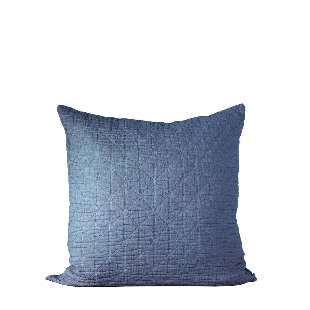 Lilla Mattelasse Aegean Blue Cushion - Jo & Co Home