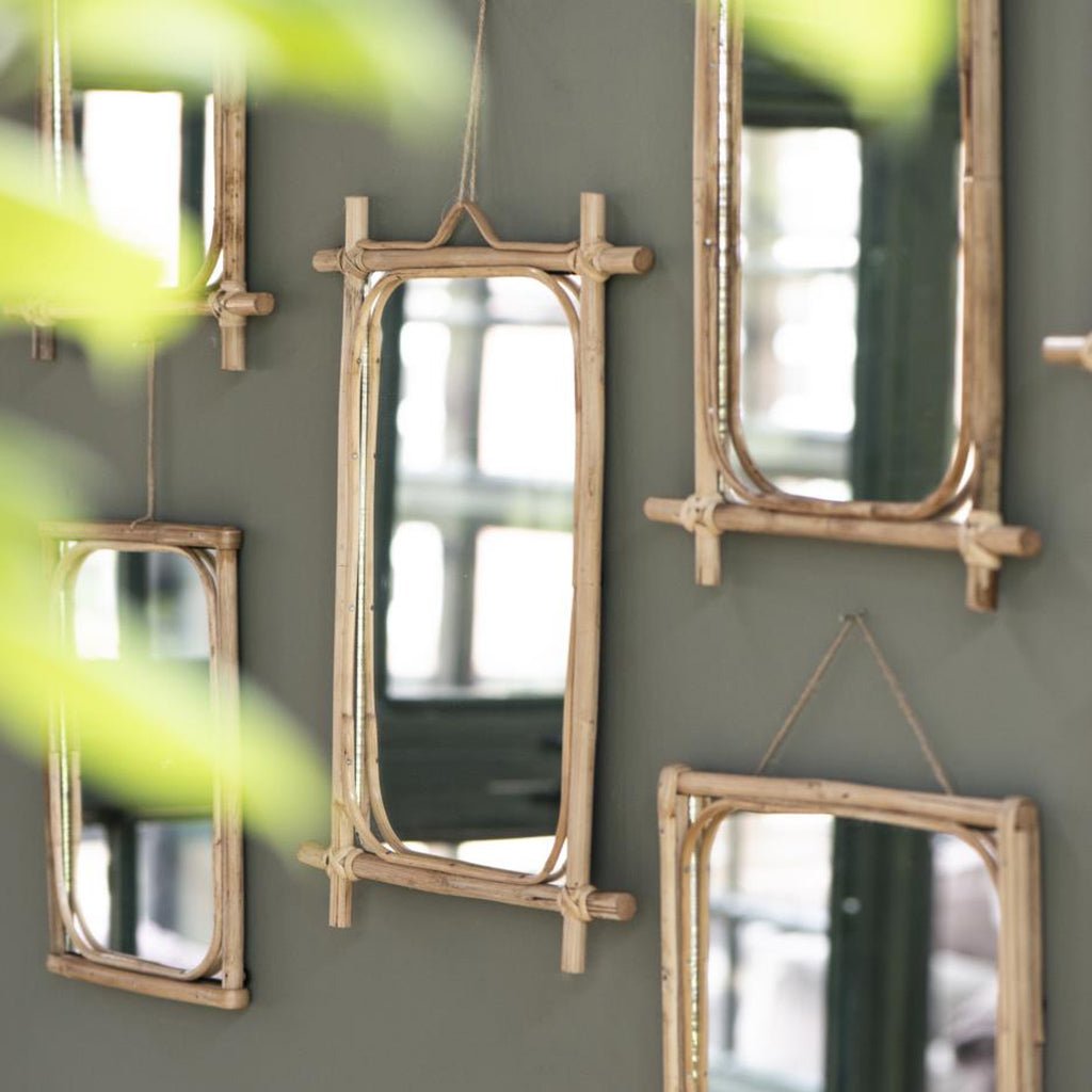 Medium Bamboo Edge Wall Mirror - Jo & Co Home