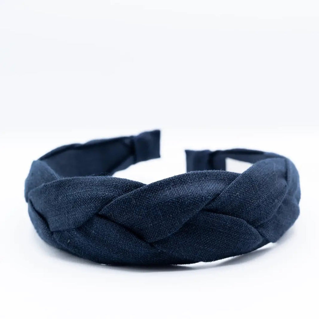 Navy Braided European Linen Headband - Jo & Co HomeNavy Braided European Linen HeadbandMaddie and Me Handmade