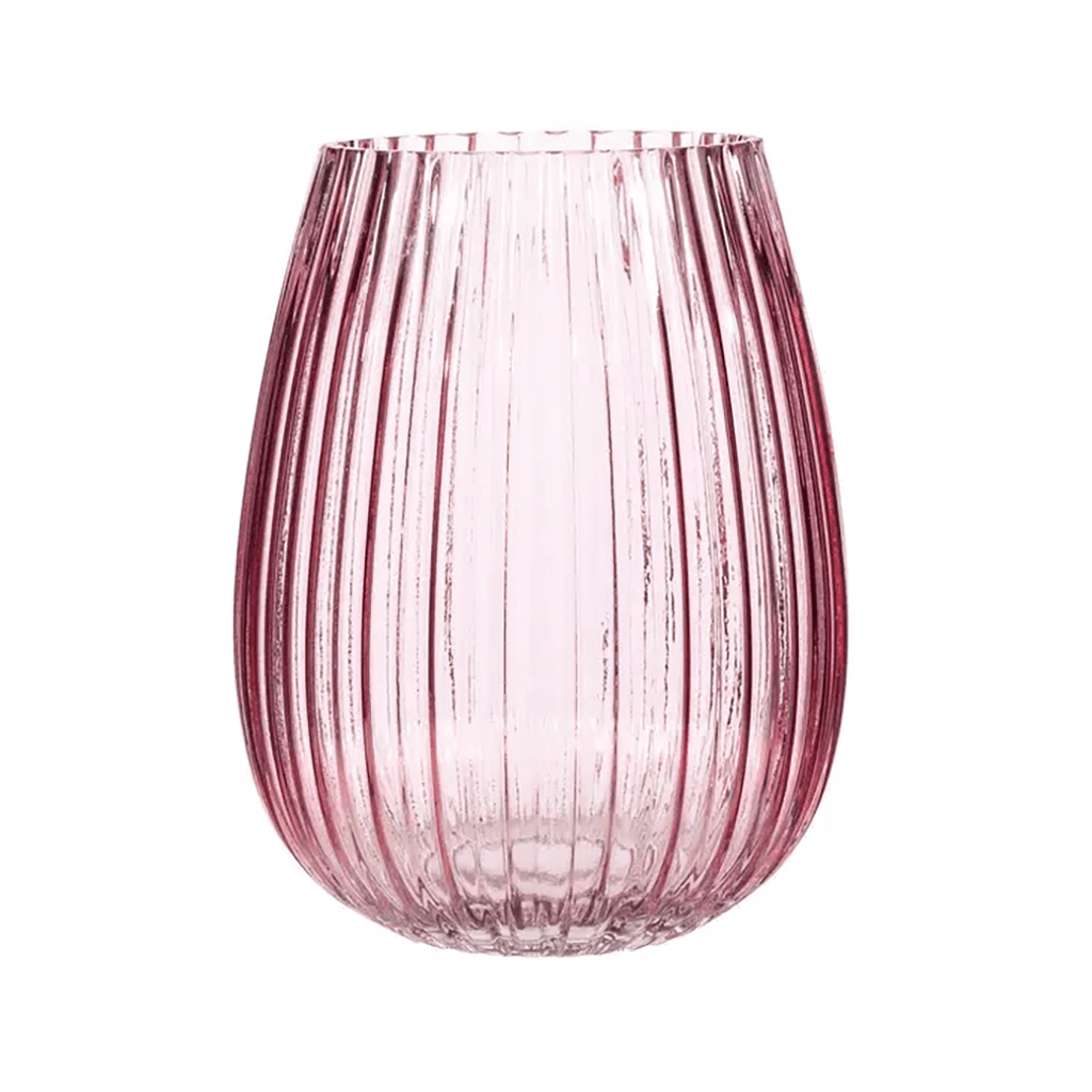 Pink Fluted Glass Vase - Jo & Co HomePink Fluted Glass VaseSass and Belle