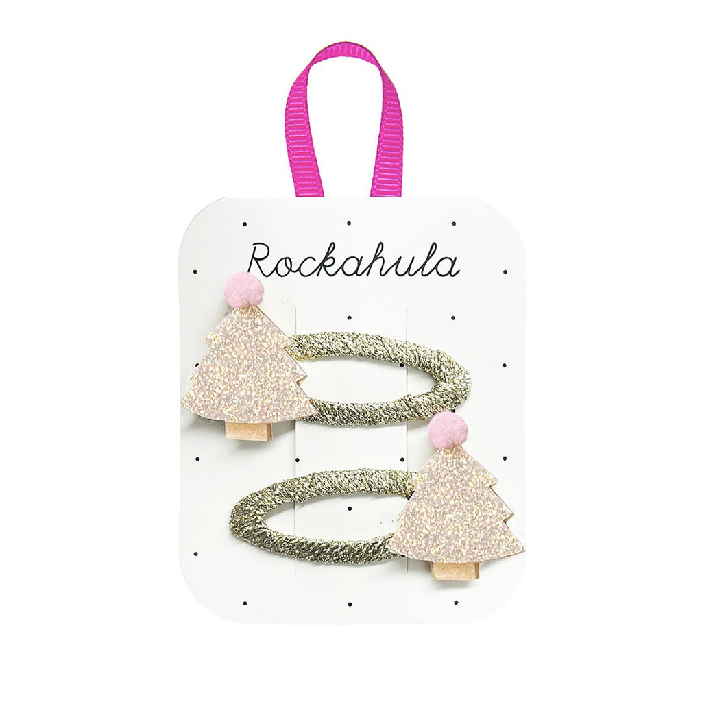 Rockahula Kids Frosted Shimmer Xmas Tree Hair Clips - Jo & Co HomeRockahula Kids Frosted Shimmer Xmas Tree Hair ClipsRockahula Kids5056288611068