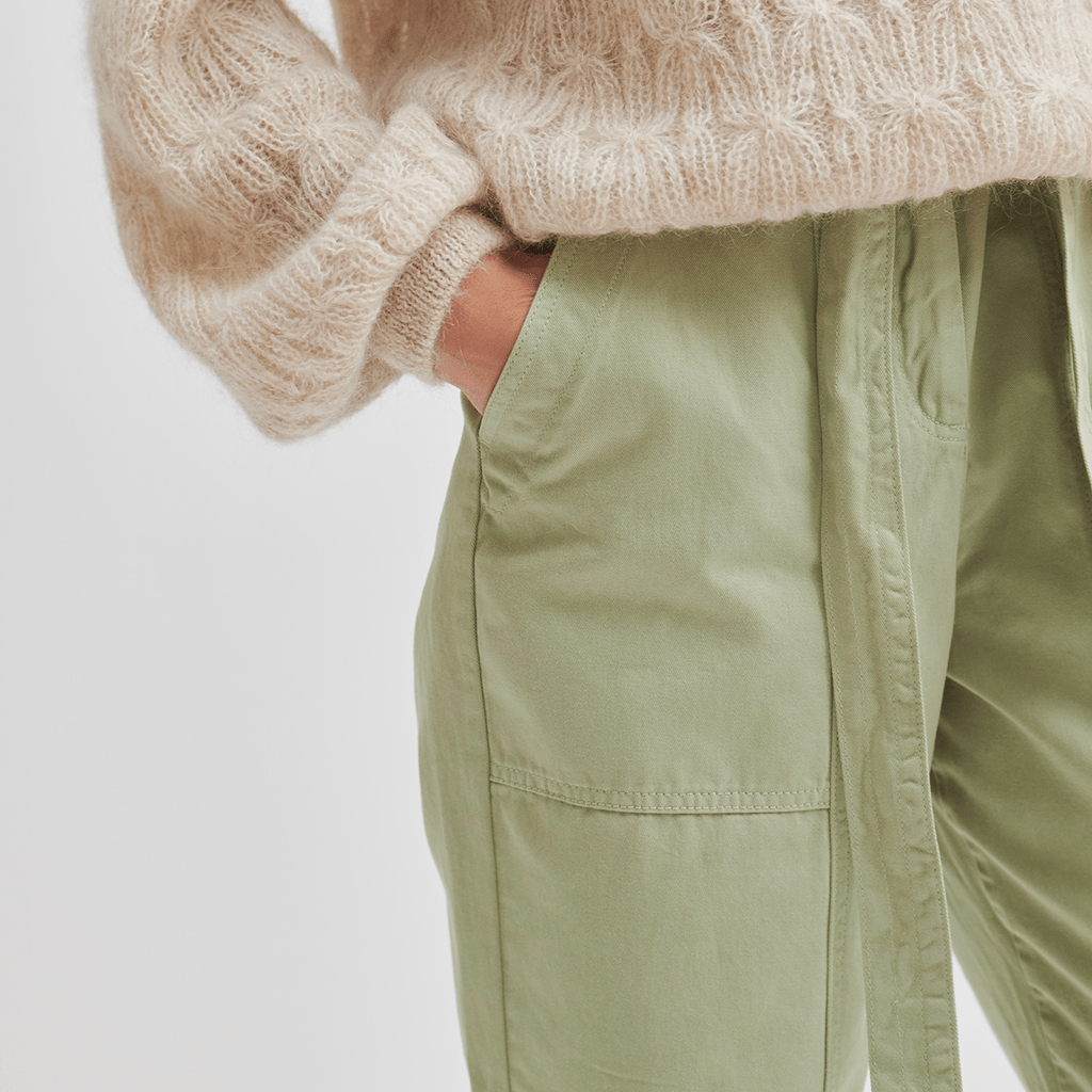 Second Female Zizanne Reseda Green Trousers - Jo & Co Home