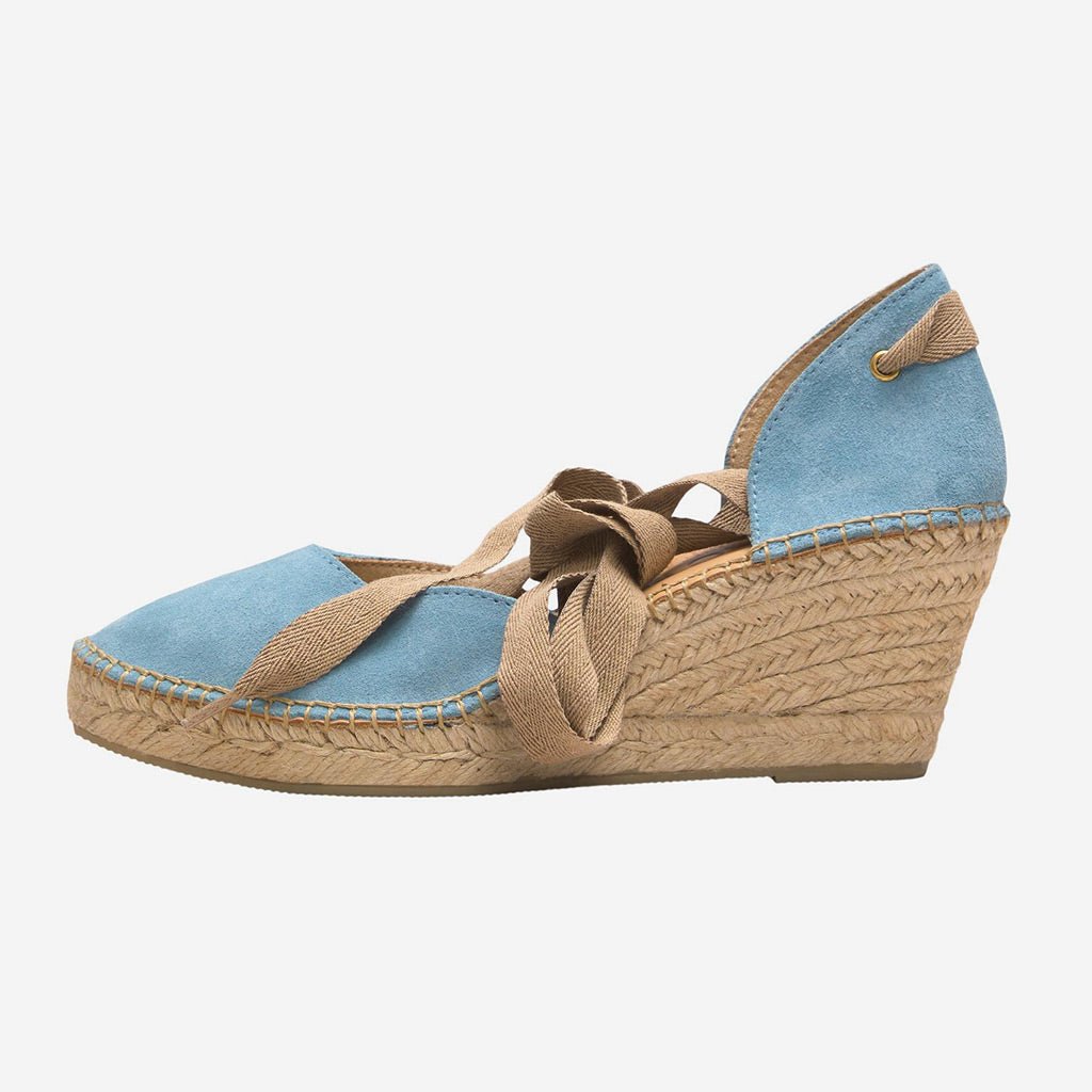 Selected Femme Mia Blue Bell Wedge Espadrilles - Jo & Co Home