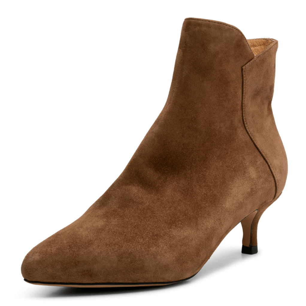 Shoe The Bear Tan Saga Zip Suede Ankle Boots - Jo & Co Home