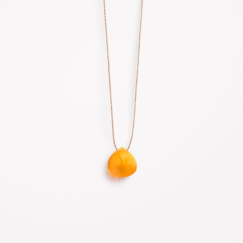 Wanderlust Life Orange Chalcedony Fine Cord Necklace - Jo & Co Home